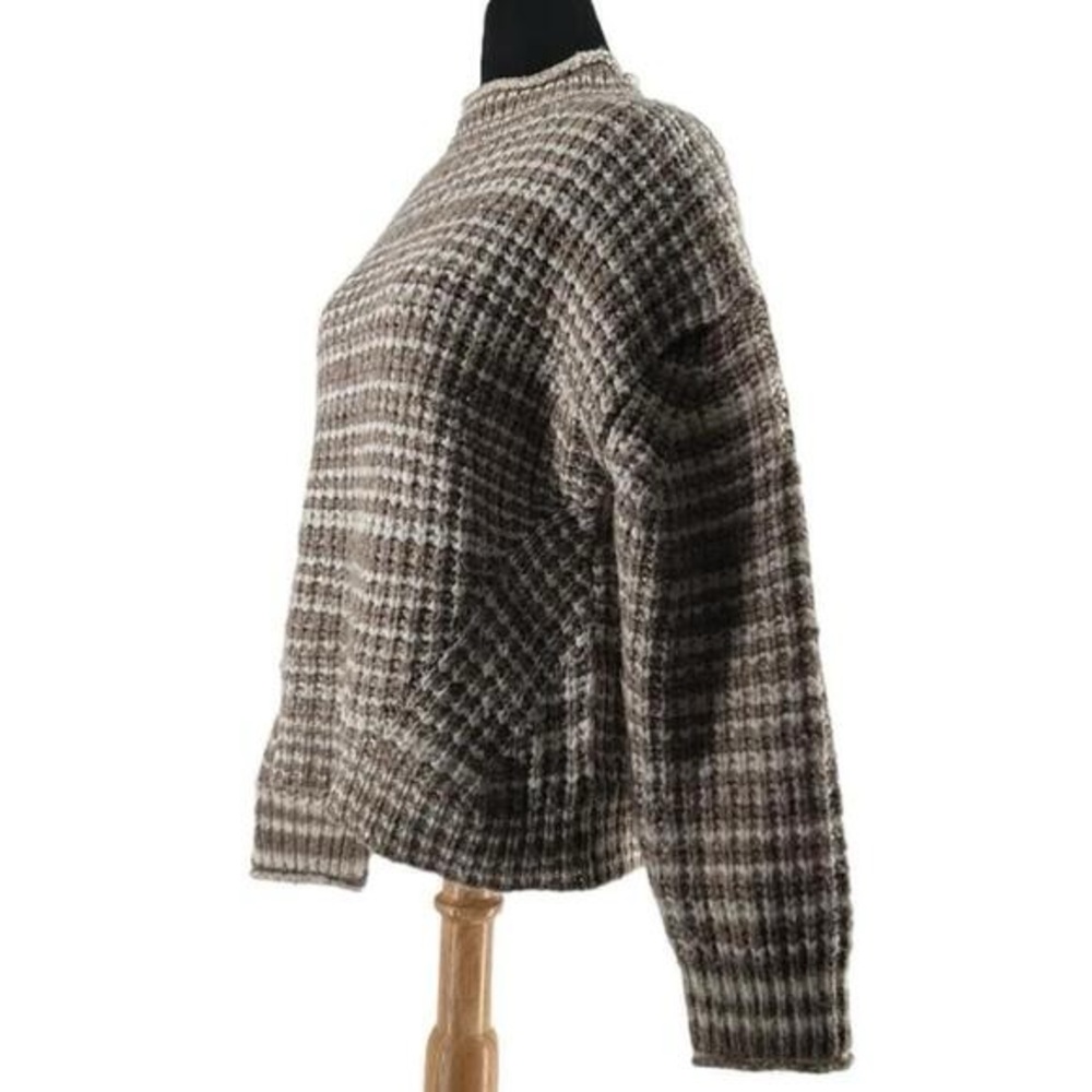 RailsEcho Striped wool alpaca Blend Sweater chunky knit minimalist sz xs - Picture 5 of 9
